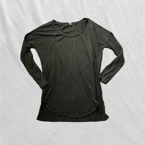 olive green long sleeve shirt dress, size women’s small.